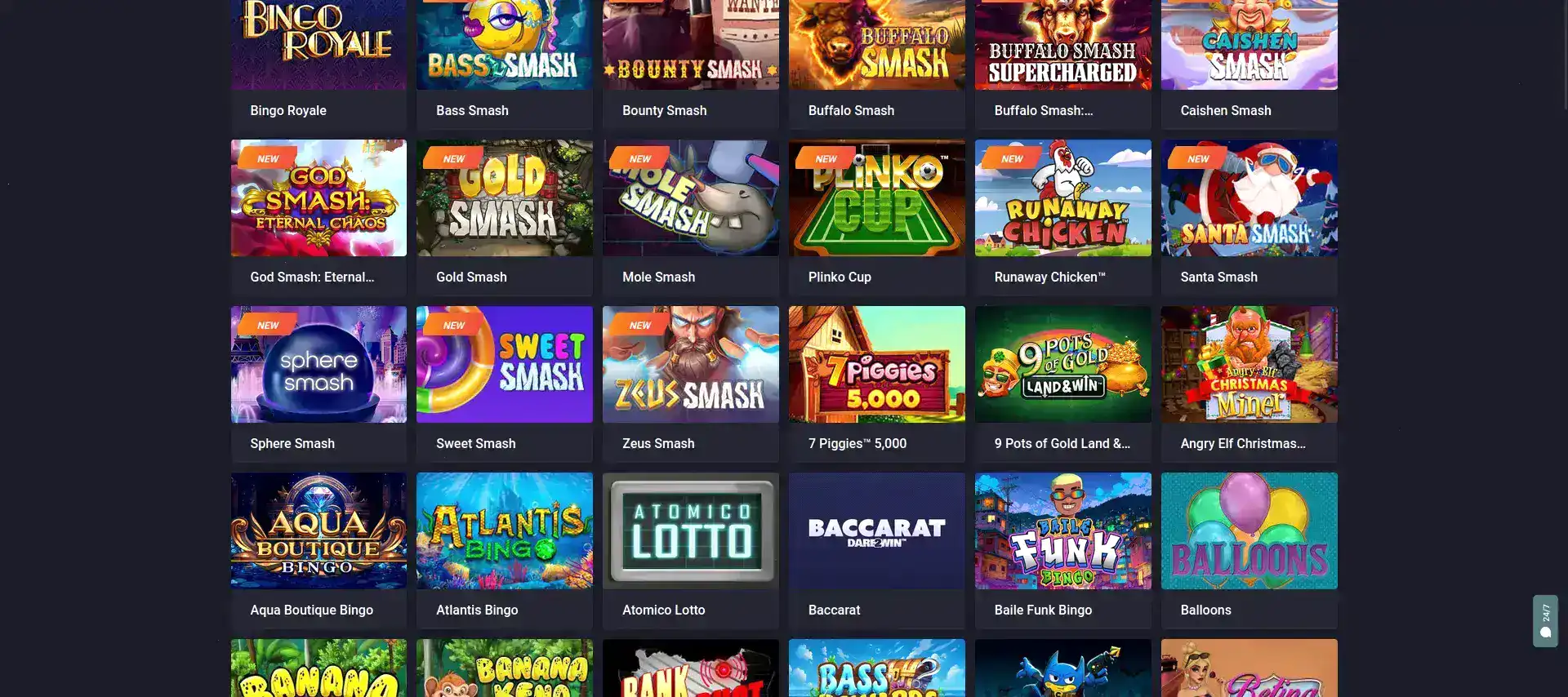 Интерфейс игровых автоматов в казино Спарк